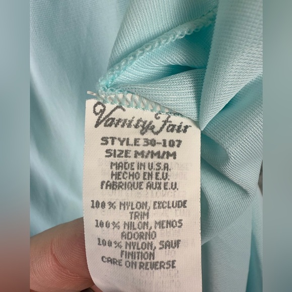 Vintage vanity fair peignoir set baby blue size medium preowned - Picture 5 of 15
